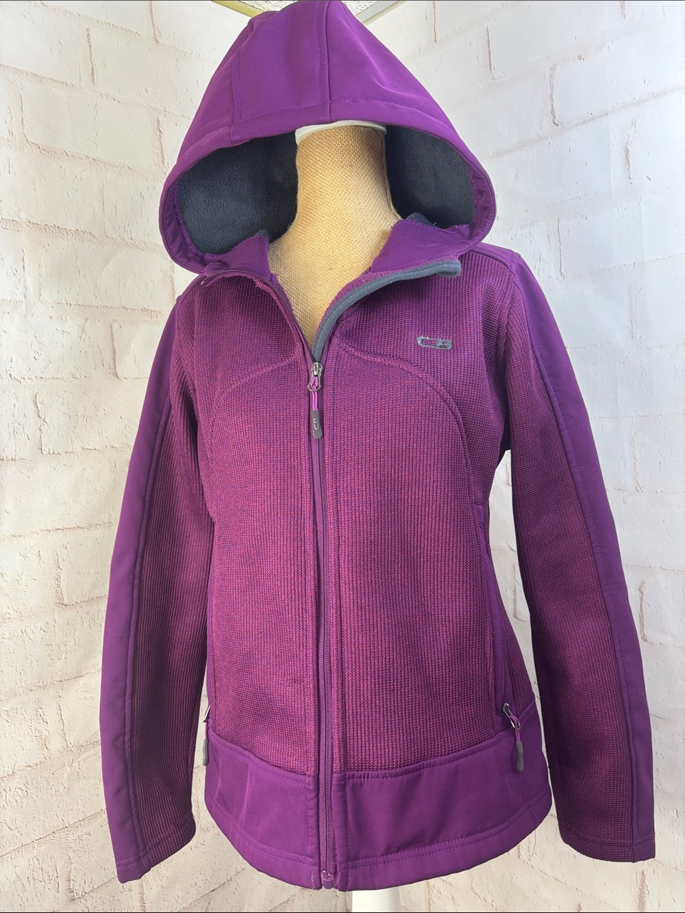 CB Outdoor Research Women's Hooded Fleece Jacket in Deep Purple